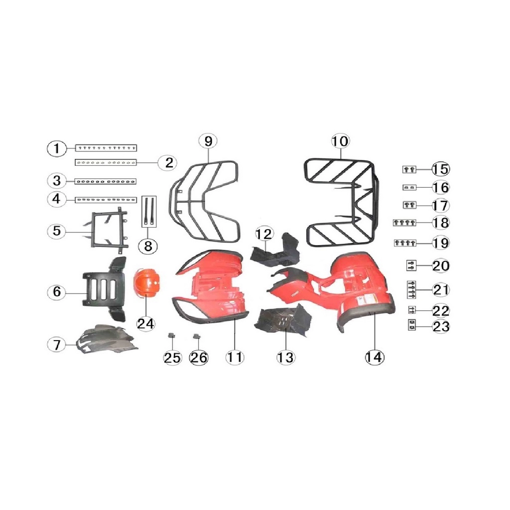 KUBA XY150ST-3 ARKA KORKULUK #KM 22518